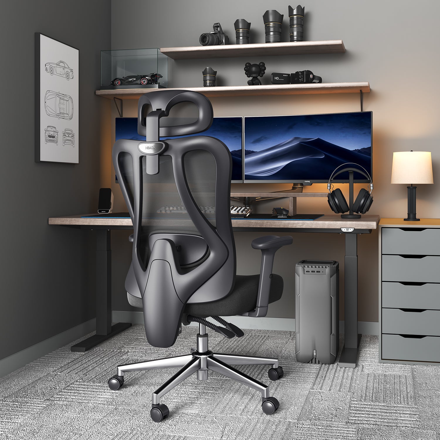 HBADA E1 Ergonomic Chair Without Footrest