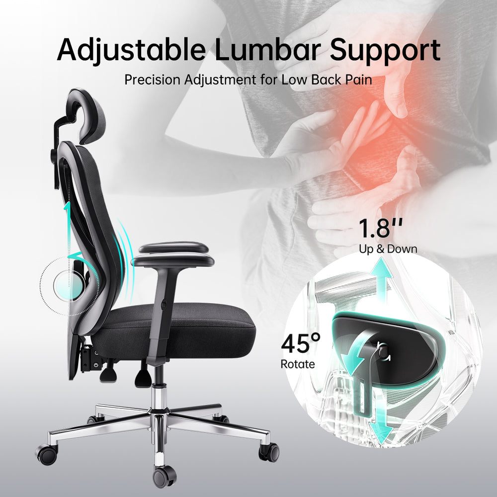 HBADA P3 Ergonomic Chair without Footrest