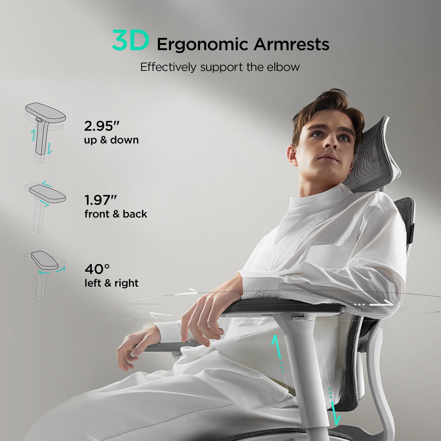 Hbada E2 Pro Ergonomic Office Chair without Footrest