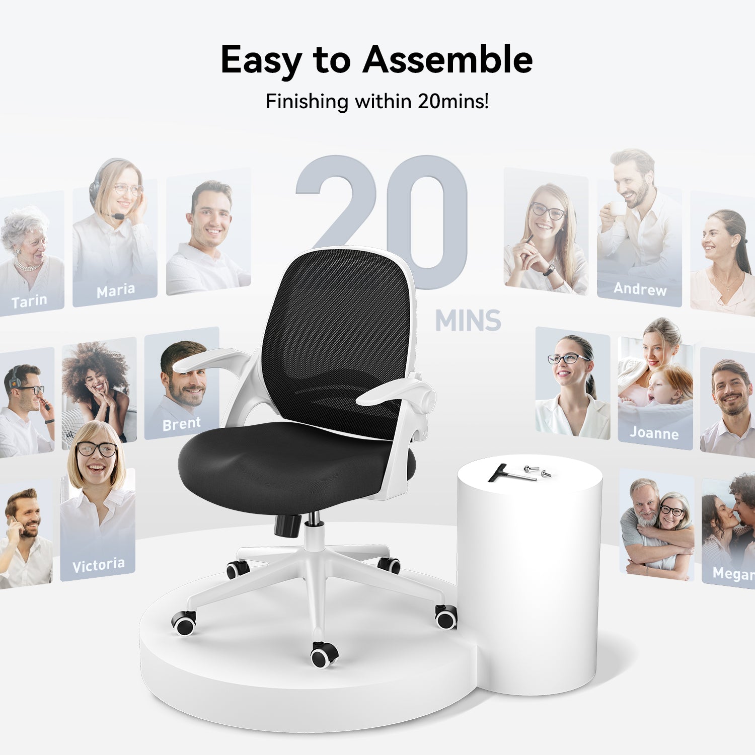 HBADA Penguin-inspired Office Chair-White