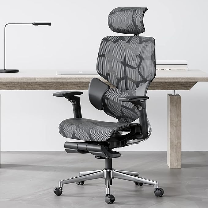 Ergonomic chair discount with leg rest