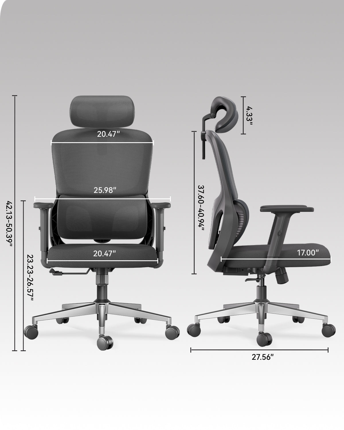 Hbada P2 Office Chair, Desk Chair with Adjustable Lumbar Support